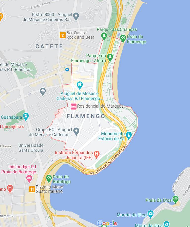 Mapa do Flamengo RJ